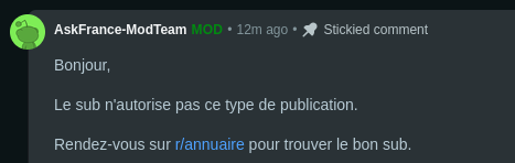 La manipulation de l'information sur Reddit,
par les mods de commu qui se disent "FR" sur reddit

Ca drop des posts pour des… (image 2/2)
